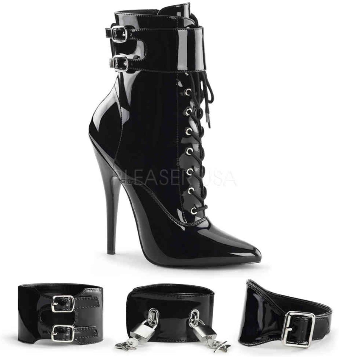 EU 38 = US 8 | DOMINA-1023 | 6 Ankle BT W/ Interchangeable Ankle